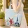 Dutch Windmill Red Sails Canal House Church Wispy Sky Scene - Travel Essentials Gift Quilted Tote Bag - 4