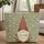 Personalized Name Gnome Red Hat Cream Beard Snowflakes Leaf Garland Christmas Carry Gift Quilted Tote Bag - 1