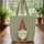 Personalized Name Gnome Red Hat Cream Beard Snowflakes Leaf Garland Christmas Carry Gift Quilted Tote Bag - 3