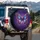 Golden Filigree Scrollwork Butterfly Jewel - Luxury Vehicle Accent Gift Spare Tire Cover - 3