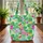 Flamingo Tropical Floral Personalized Name - Travel Essentials Quilted Tote Bag - 3