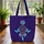 Ornate Golden Dreamcatcher Iridescent Butterfly Rose Floral Swirls Everyday Carry Gift Quilted Tote Bag - 3