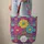 Vibrant Folk Art Flowers Name Hoop - Everyday Carry Gift Quilted Tote Bag - 6
