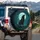 Howling Black Wolf Full Moon Celtic Knotwork - Wildlife Lover Gift Spare Tire Cover - 3