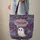 Whimsical Ghost Speech Bubble Personalized Stars Everyday Carry Gift Quilted Tote Bag - 6
