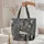 Silhouetted Men Fedoras Cinema Marquee Art Deco City - Movie Lover Everyday Carry Gift Quilted Tote Bag - 5