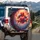 Vibrant Heart Balloons Floating Sparkles Glowing Bokeh - Celebration Gift Spare Tire Cover - 3