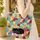 Relaxed Black Cat Yarn Balls Color Blocks Everyday Carry Gift for Cat Lover Quilted Tote Bag - 4