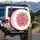 Pink Stargazer Lilies Garden Floral - Nature Lover Car Decor Gift Spare Tire Cover - 3