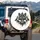 Sharp Fuchsia Fox Head Abstract Mountain - Wildlife Lover Gift Spare Tire Cover - 3