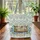 Gold Cover Ornate Open Book Curved Scroll Blue Flowers Green Foliage - Everyday Carry Gift Quilted Tote Bag - 3