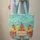 Floral Chickens Blue Eyes Red Combs Wood Sign Clouds Grassy Fields - Everyday Carry Gift Quilted Tote Bag - 6