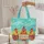 Floral Chickens Blue Eyes Red Combs Wood Sign Clouds Grassy Fields - Everyday Carry Gift Quilted Tote Bag - 5