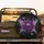 Purple Rose Violet Crystal Lace Cosmic Galaxy Starburst - Car Decor Gift Spare Tire Cover - 2