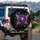 Purple Rose Violet Crystal Lace Cosmic Galaxy Starburst - Car Decor Gift Spare Tire Cover - 3