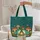 Orange Frog Blue Frogs Red Mushrooms Green Leaves Wood Scroll - Everyday Carry Gift Quilted Tote Bag - 5