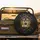 GO GOD WINS!! Golden Text Wooden Cross Rustic Rope - Faith Driven Vehicle Accessory Gift Spare Tire Cover - 2