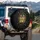 GO GOD WINS!! Golden Text Wooden Cross Rustic Rope - Faith Driven Vehicle Accessory Gift Spare Tire Cover - 3