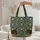 African Female Figures Golden Vines Personalized Name Floral Wreath - Everyday Carry Gift Quilted Tote Bag - 5