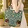 African Female Figures Golden Vines Personalized Name Floral Wreath - Everyday Carry Gift Quilted Tote Bag - 4
