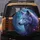 Wolf Head Turquoise Eyes Glowing Flora Indigo Forest - Wildlife Lover Gift Spare Tire Cover - 5