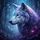 Wolf Head Turquoise Eyes Glowing Flora Indigo Forest - Wildlife Lover Gift Spare Tire Cover - 6