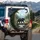 Black Bear Fallen Log Mountain Forest Lake - Wildlife Lover Gift Spare Tire Cover - 3