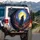 Black Wolf Howling Full Moon Forest - Wildlife Lover Fantasy Art Gift Spare Tire Cover - 3