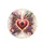 Vibrant Red Heart Gold Outline Dynamic Color Explosion Star Dot - Energetic Luminous Decor Spare Tire Cover - 4