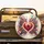 Vibrant Red Heart Gold Outline Dynamic Color Explosion Star Dot - Energetic Luminous Decor Spare Tire Cover - 2