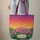 Sunset Sky Meadow Tulips Leaf Garland Hearts Stars - Everyday Carry Gift Quilted Tote Bag - 6