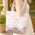 Japanese Pagoda Mountain Cherry Blossom Floral Wreath Personalized Name - Everyday Carry Gift Quilted Tote Bag - 4