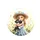 Blonde Girl Miniature Schnauzer Puppy Hydrangea - Dog Lover Gift Spare Tire Cover - 4
