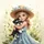 Blonde Girl Miniature Schnauzer Puppy Hydrangea - Dog Lover Gift Spare Tire Cover - 6