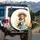 Blonde Girl Miniature Schnauzer Puppy Hydrangea - Dog Lover Gift Spare Tire Cover - 3