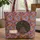 African Inspired Women Busts Tribal Jewelry Headwraps Curved Scroll Everyday Carry Gift Quilted Tote Bag - 1