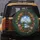 Snowy Mountain Lake Ornate Baroque Frame Wildflowers - Nature Lover Gift Spare Tire Cover - 5