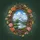 Snowy Mountain Lake Ornate Baroque Frame Wildflowers - Nature Lover Gift Spare Tire Cover - 6