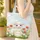 Personalized Baby Lamb Wildflowers Floral Wreath - Everyday Carry Gift Quilted Tote Bag - 4