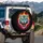 Vibrant Fierce Roaring Tiger Head Flames - Wildlife Lover Gift for Him Spare Tire Cover - 3