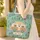 Vintage Camper Van Sunset Mountains Pine Trees Stars - Travel Essentials Camping Lover Gift Quilted Tote Bag - 4