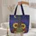 Night Sky Moon Pine Trees Ornate Guitar Sunflowers Roses - Everyday Carry Gift for Music Lover Quilted Tote Bag - 5