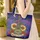 Night Sky Moon Pine Trees Ornate Guitar Sunflowers Roses - Everyday Carry Gift for Music Lover Quilted Tote Bag - 4