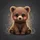 Cuddly Sitting Brown Bear Cub with Glossy Eyes Rosy Cheeks - Wildlife Lover Vehicle Decor Spare Tire Cover - 6