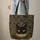 Black Cat Face Gold Swirling Vines Scroll - Everyday Carry Cat Lover Gift Quilted Tote Bag - 6