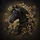 Majestic Black Horse Golden Laurel Wreath - Outdoor Equestrian Gift Spare Tire Cover - 6