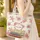 Vintage Books Gold Foil Floral Wreath Spine Patterns - Everyday Carry Gift for Book Lover Quilted Tote Bag - 4