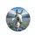 Majestic White Donkey Blue Flower Mountain - Farmhouse Decor Gift for Animal Lover Spare Tire Cover - 4