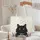 Fluffy Black Cat Golden Eyes Lavender Butterflies - Everyday Carry Gift for Cat Lover Quilted Tote Bag - 5