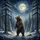 Grizzly Bear Snowy Forest Starry Night Full Moon - Wildlife Lover Gift Spare Tire Cover - 6